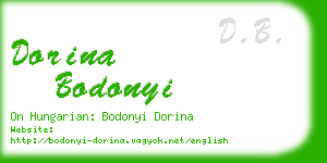 dorina bodonyi business card